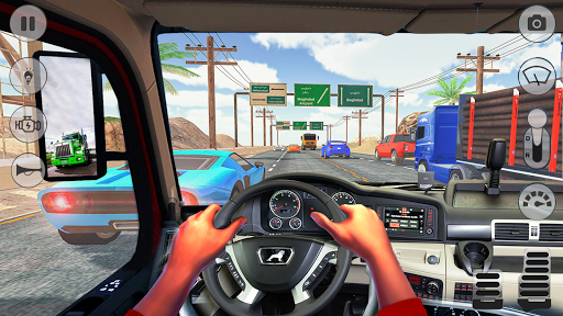 Euro Truck Driving Track Games - Gameplay image of android game