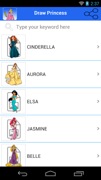 How To Draw Princess - Image screenshot of android app