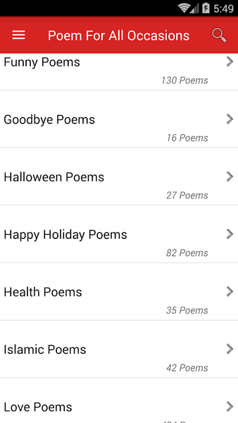 Poems For All Occasions - Image screenshot of android app