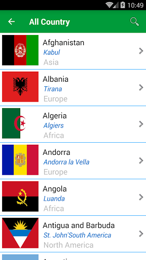 Flags of All Countries of the - Image screenshot of android app