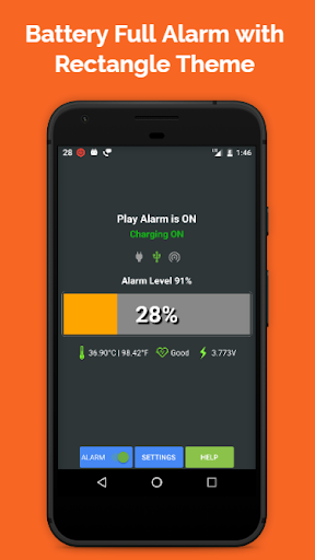 Full Battery Alarm Battery Low Alarm Battery Info - Image screenshot of android app