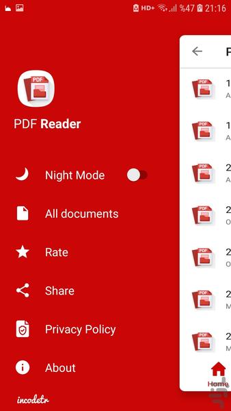 PDF Reader - عکس برنامه موبایلی اندروید