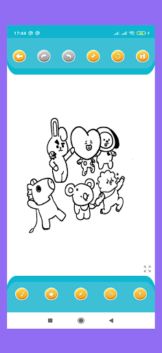 How to draw BT21 Coloring - Gameplay image of android game