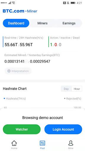 BTC.com - Leading Mining Pool - Image screenshot of android app