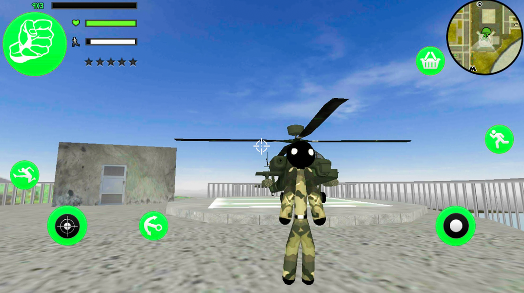 Stickman US Army Stickman Rope - Gameplay image of android game