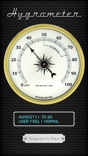 Hygrometer - Relative Humidity - Image screenshot of android app