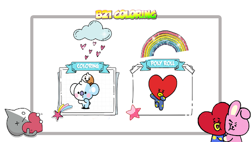 BT21 Puzzle Coloring Star - عکس برنامه موبایلی اندروید