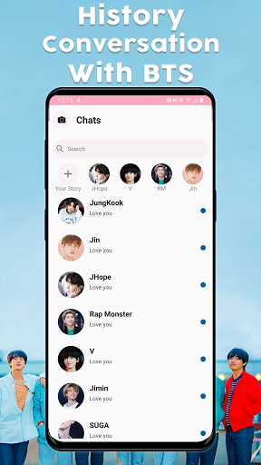 BTS Video Call & BTS Messenger ۴ - عکس برنامه موبایلی اندروید