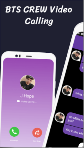 BTS Video Call and live Chat ☎️ ☎️ BTS Messenger - عکس برنامه موبایلی اندروید