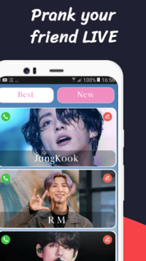 BTS Video Call and live Chat ☎️ ☎️ BTS Messenger - عکس برنامه موبایلی اندروید