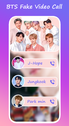 BTS Fake Video Call VideoPrank - Image screenshot of android app