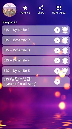 Dynamite - BTS Ringtone & Music - عکس برنامه موبایلی اندروید