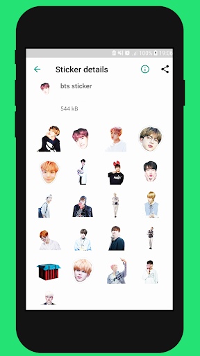 WAStickerApps -BTS kpop Stickers for Whatsapp - Image screenshot of android app