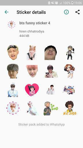 WAStickerApps -BTS kpop Stickers for Whatsapp - Image screenshot of android app