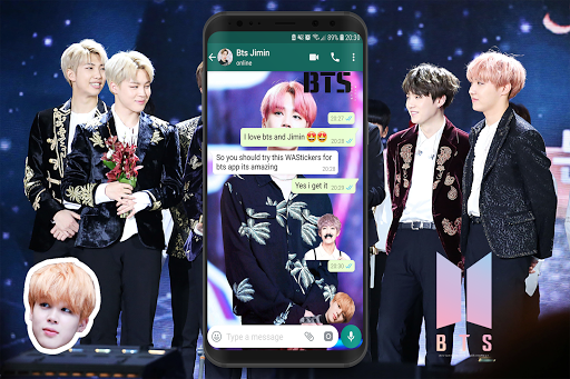 WAStickerApps -BTS kpop Stickers for Whatsapp - عکس برنامه موبایلی اندروید