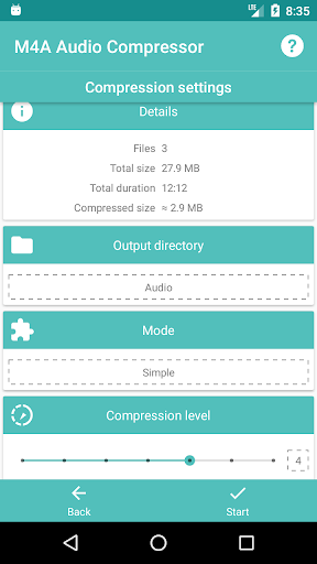 M4A Audio Compressor - Image screenshot of android app