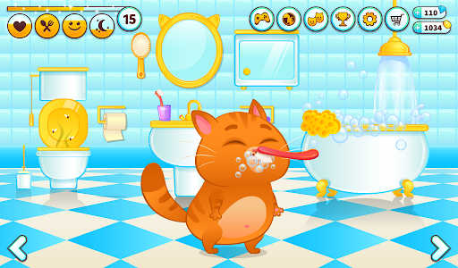 Bubbu – My Virtual Pet Cat - Gameplay image of android game