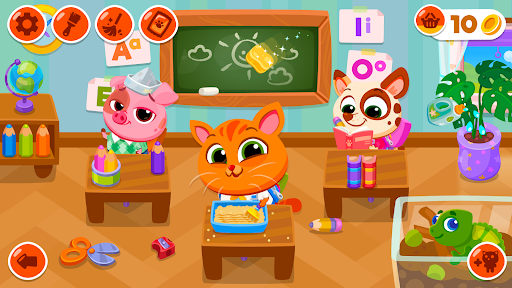 Bubbu School - My Virtual Pets - Gameplay image of android game