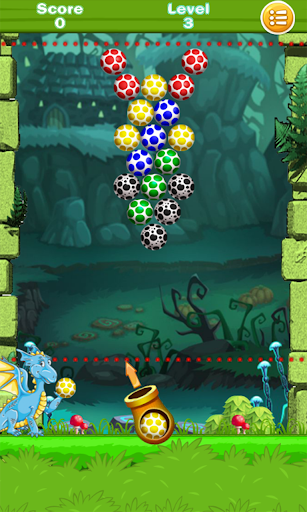 Bubble dinosaur eggs Shooter - Gameplay image of android game