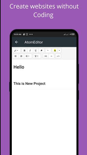 Atom: code editor HTML CSS JS - عکس برنامه موبایلی اندروید
