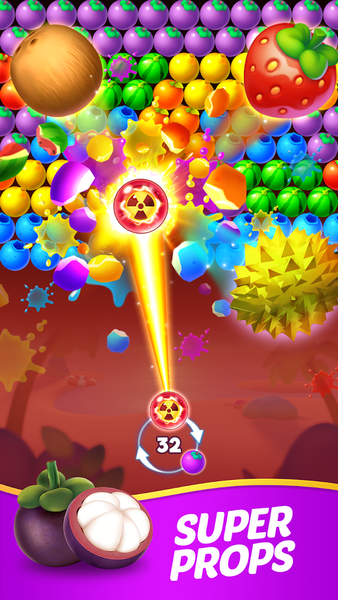 Bubble Shooter：Fruit Splash - Gameplay image of android game