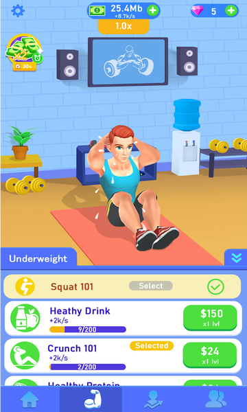 Idle Workout Success Life - Gameplay image of android game