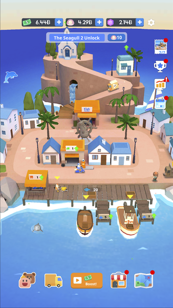 Idle Fishing Tycoon Simulator - Gameplay image of android game
