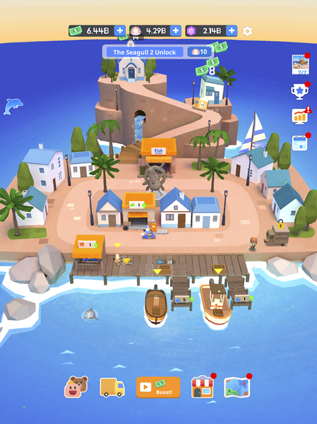 Idle Fishing Tycoon Simulator - Gameplay image of android game