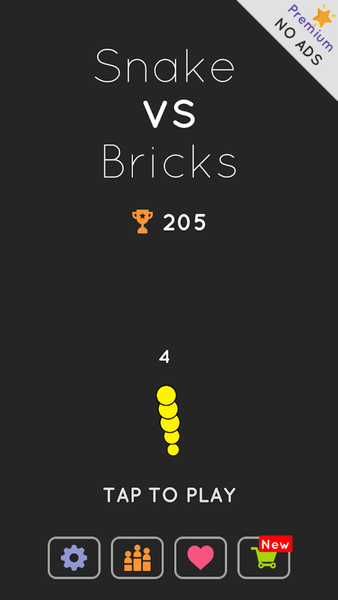 Snake VS Bricks - Gameplay image of android game