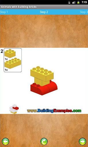 Animals with building bricks - عکس بازی موبایلی اندروید