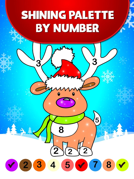 Xmas Coloring Book By Numbers - عکس بازی موبایلی اندروید