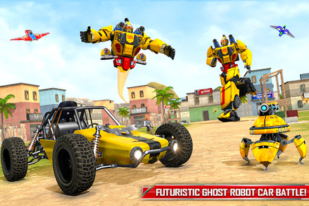 Flying Ghost Robot Car Game - Image screenshot of android app