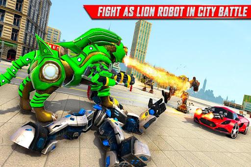 Lion Robot Car Game:Robot Game - Gameplay image of android game