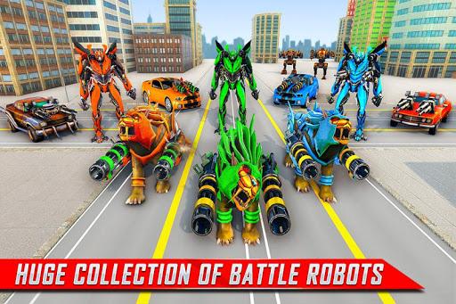 Lion Robot Car Game:Robot Game - Gameplay image of android game