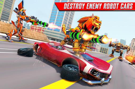 Lion Robot Car Game:Robot Game - Gameplay image of android game