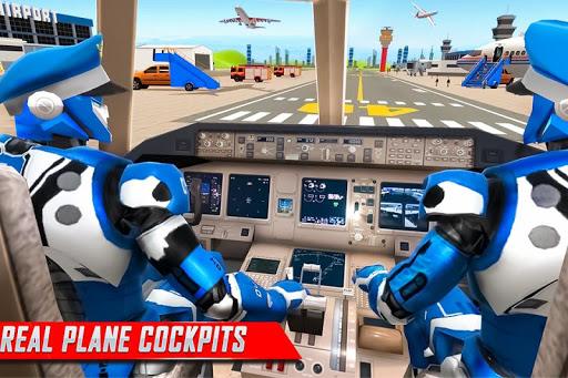 Robot Pilot Airplane Games ۳D - عکس برنامه موبایلی اندروید