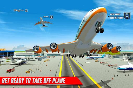 Robot Pilot Airplane Games 3D - Image screenshot of android app
