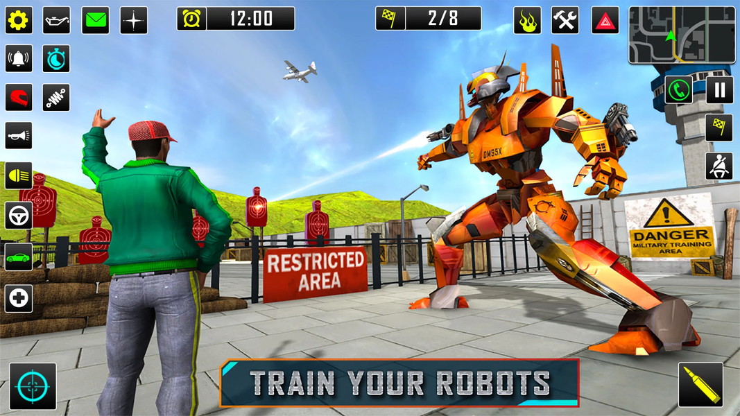 Robot Car Transformation Games - Gameplay image of android game