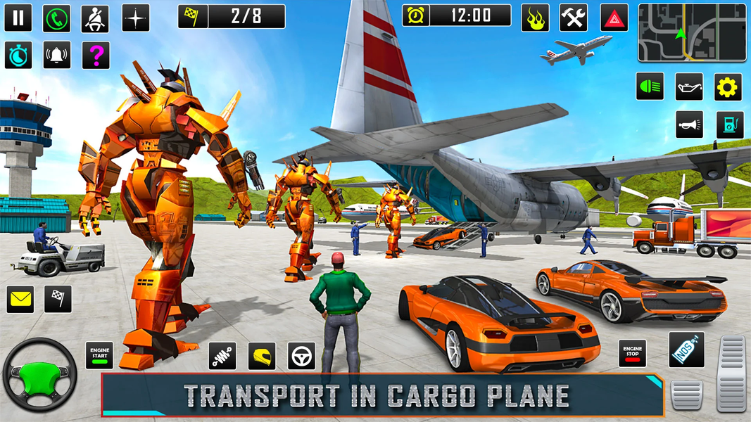 Robot Car Transformation Games - Gameplay image of android game