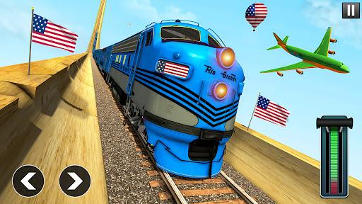 Mega Ramp Train Stunt Game - Gameplay image of android game