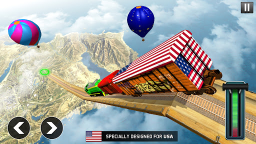 Mega Ramp Train Stunt Game - Gameplay image of android game