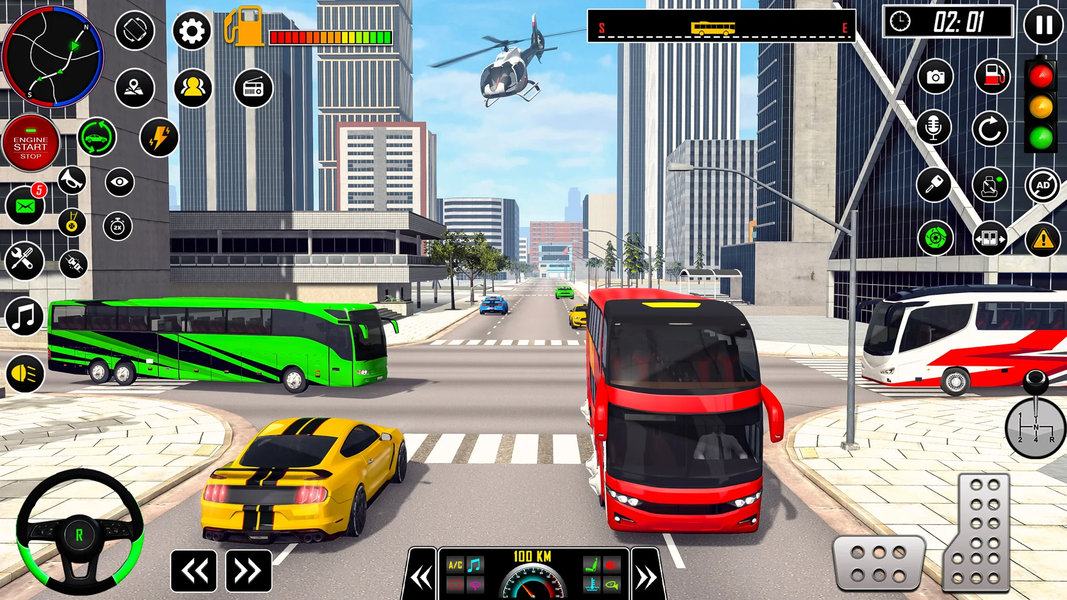 Grand City Racing Bus Sim 3D - Gameplay image of android game