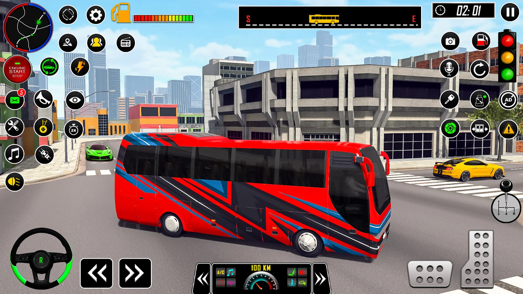 Grand City Racing Bus Sim 3D - Gameplay image of android game