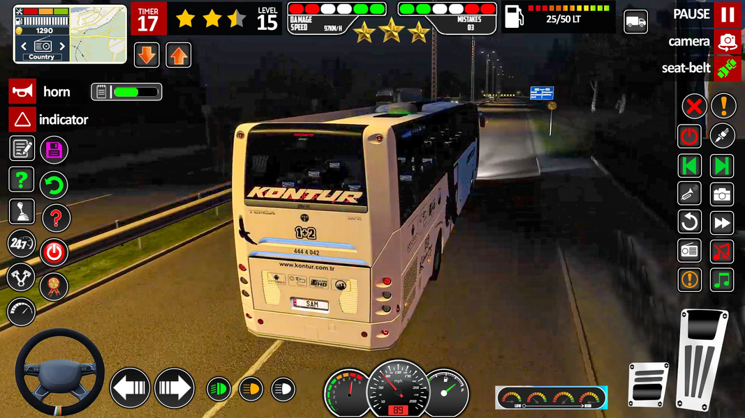 Offroad Bus Journey Bus Game - Gameplay image of android game