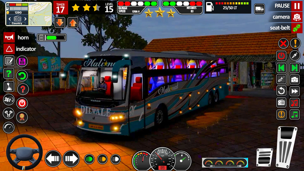 Offroad Bus Journey Bus Game - Gameplay image of android game