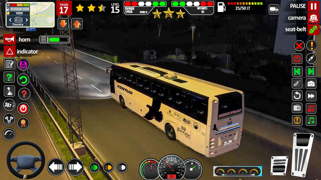 Offroad Bus Journey Bus Game - Gameplay image of android game