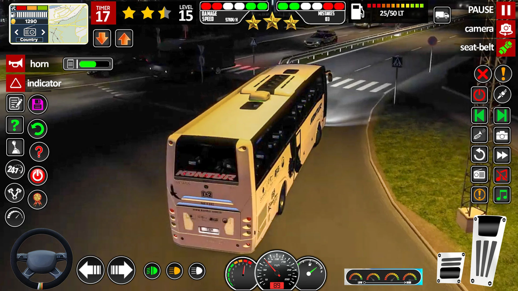 Offroad Bus Journey Bus Game - Gameplay image of android game