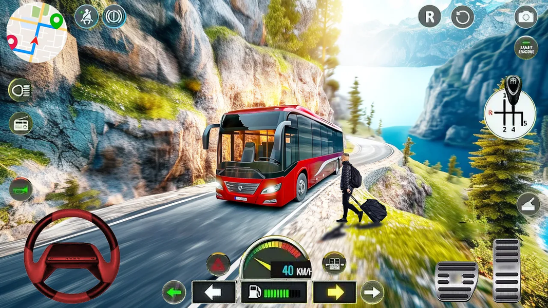 Bus Simulator Driving Game - Gameplay image of android game