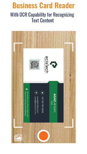 Business Card Scanner & Reader - Free Card  Reader - Image screenshot of android app