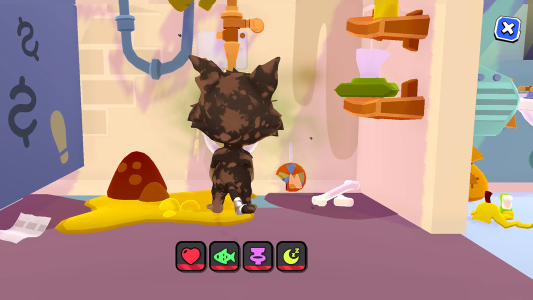 Butch the Cat・Virtual Pet Sim - Gameplay image of android game